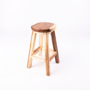 Stool made of solid wood handmade