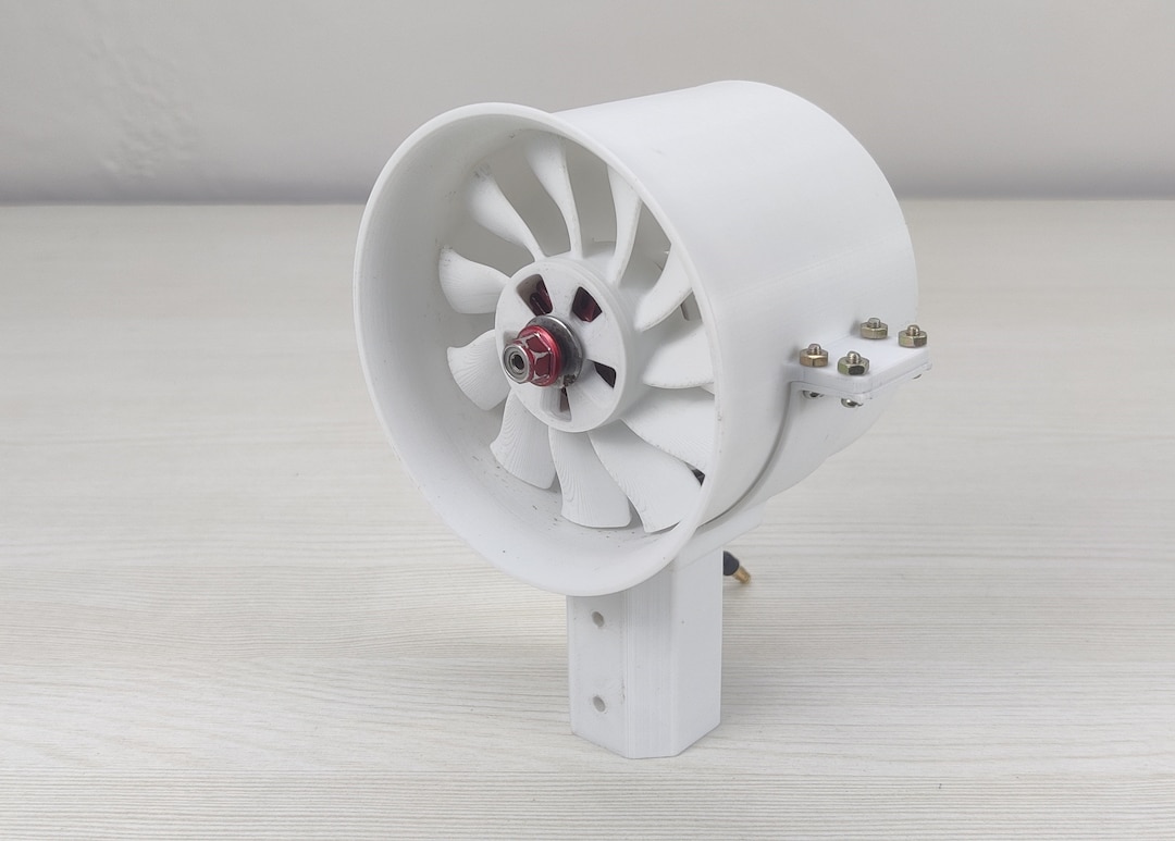 Ducted Fan 80 Mm With Stator Blades and 3 Propellers Digital File for 3D Printing Etsy