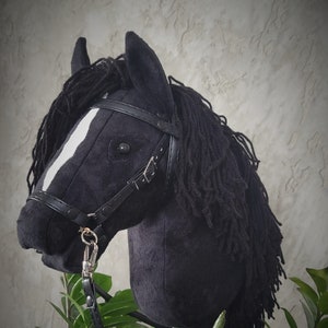 Hobby horse BLACK with a spot A4