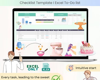 Plantilla de lista de tareas pendientes con temática de pastel para Excel (PDF)