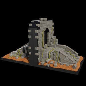 Crumbling Castle Entrances Book Ends - XYKit &#39;The Level Up&quot;