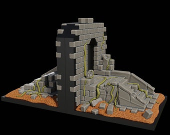 Crumbling Castle Entrances Book Ends - XYKit 'The Level Up"