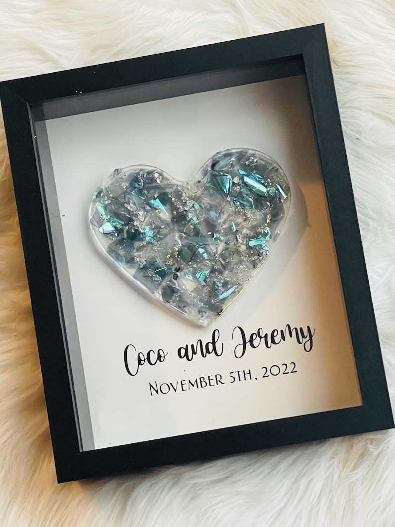 Smashed Wedding Glass Art