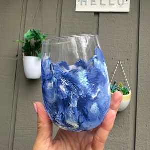 Smash Wedding Glass, Chuppah Glass, Jewish Wedding Breaking Glass, Blue Wine Smash Glass, Jewish Wedding, Breaking Glass, Jewish Bride