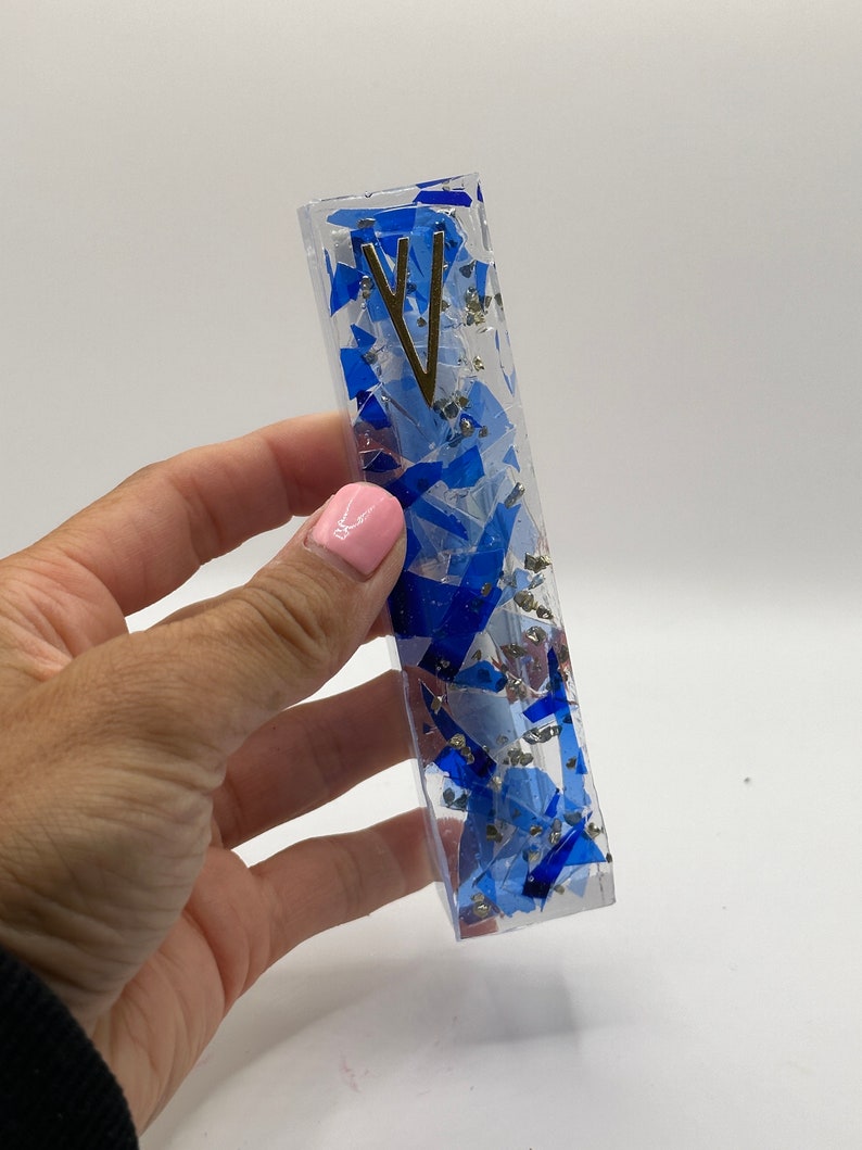 Mezuzah Smashed Wedding Glass, Chuppah Smashed Glass, Modern Mezuzah, Smashed Wedding Glass, Jewish Wedding Gift, Smashed Glass, Art