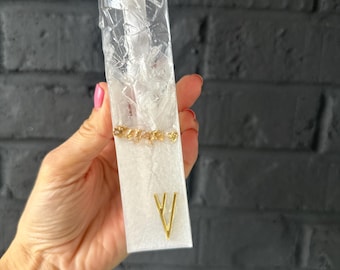 Mezuzá de cristal roto para boda, regalo de boda judío (15 cm)