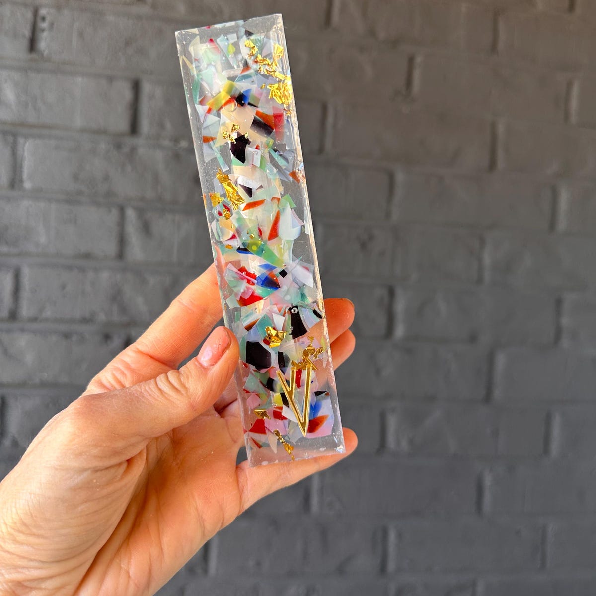 Smashed Wedding Glass Mezuzah