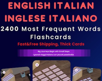 English - Italian 2400 Most Common Words Flashcards