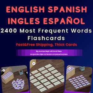 English - Spanish 2400 Most Common Words Flashcards
