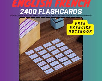 English - French 2400 Most Common Words Flashcards