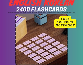 English - Korean 2400 Most Common Words Flashcards