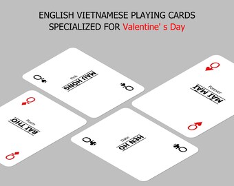 Vietnamese Language Learning Cards | Valentine's Day Gift (Digital Download)