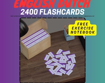 English - Dutch 2400 Most Common Words Flashcards