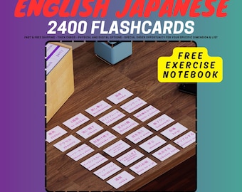 English - Japanese 2400 Most Common Words Flashcards