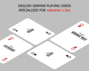 German Language Learning Cards | Valentine's Day Gift (Digital Download)