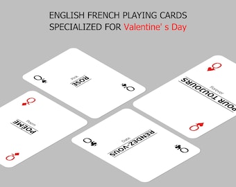 French Language Learning Cards | Valentine's Day Gift (Digital Download)