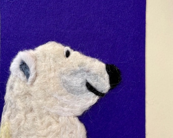 Wool watercolor polar bear