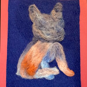 Wool watercolor French bulldog, dog painting