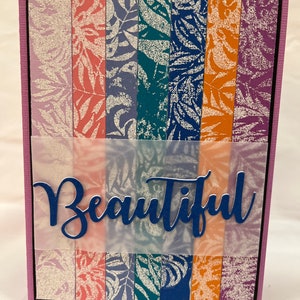 Handmade card multi coloured
