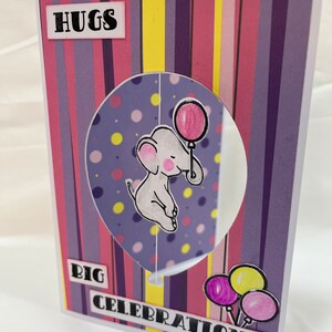 Cartão de aniversário de elefante infantil