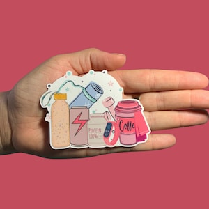 Gym Girl, Gym Sticker, Water bottle, Notebook Sticker, Laptop Sticker, Water Resistant