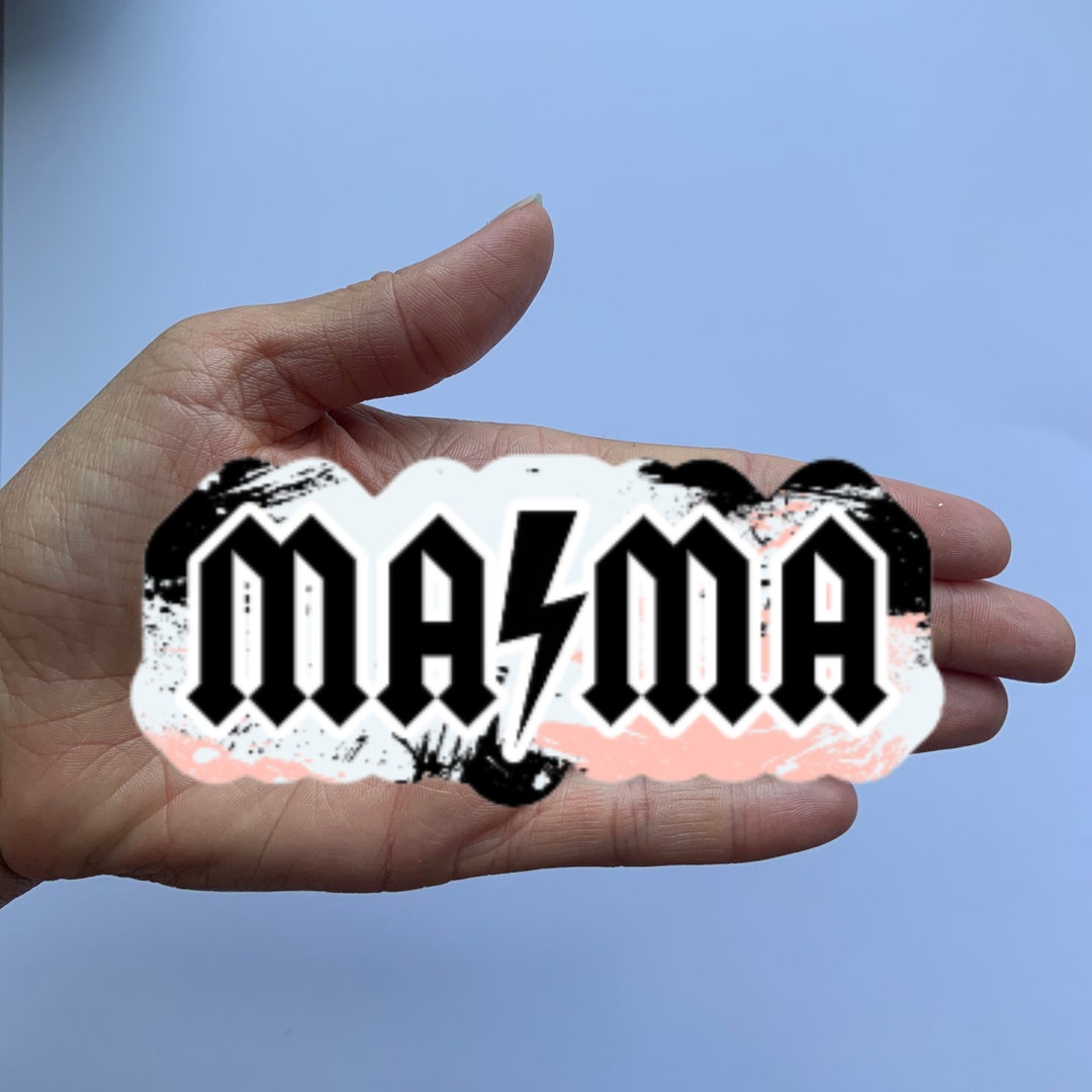 MAMA Sticker, ACDC Style Sticker, Vinyl Sticker, Laptop Sticker ...