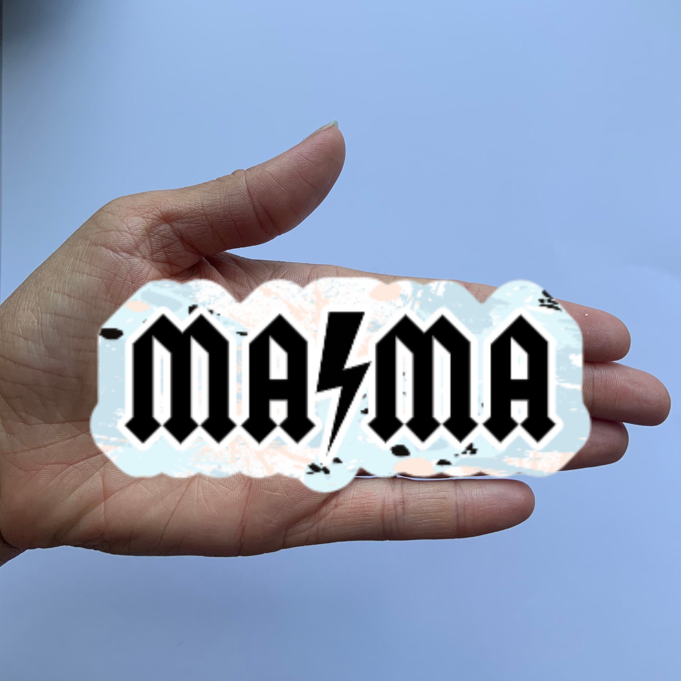 MAMA Sticker, ACDC Style Sticker, Vinyl Sticker, Laptop Sticker ...