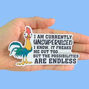 Funny Sticker, I Am Currently Unsupervised I Know, It Freaks Me Out Too, But The Possibilities Are Endless, Decal, Laptop, Macbook, Sticker