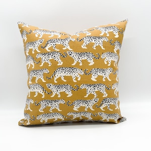 Leopard Indoor/Outdoor Cushion Cover | outdoor pillow cover | modern pillow cover patio decor