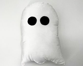 White Velvet Ghost Cushion | gothic ghost pillow | Halloween decor