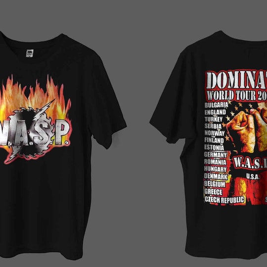 New DTG printed T-shirt WASP.- Dominator - World Tour 2022 T-Shirt