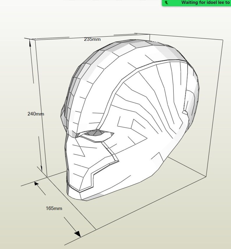Red Hood Helmet Pepakura Foam Templates Etsy UK