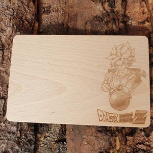 Dragonball Son Goku Breakfast Board Personalized Wooden Gift image 5