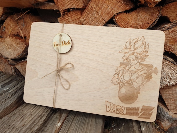 Dragonball Son Goku Frühstücksbrett personalisiertes Holz Geschenk