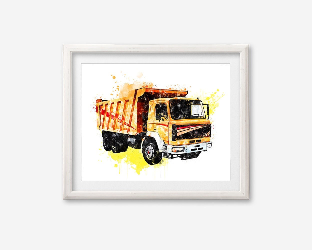 Shining Jeg er stolt Overlevelse Truck Watercolor Poster Lorry Printable BMC Camion Artwork - Etsy