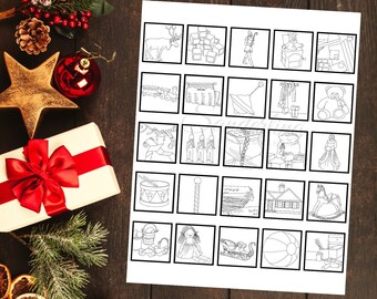 Calendario de Adviento de Navidad- Taller de Papá Noel- Descarga instantánea