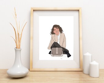 Mañana fría: ilustración de moda Lámina artística