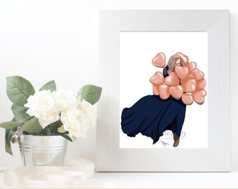 El amor está en el aire- Ilustración de moda