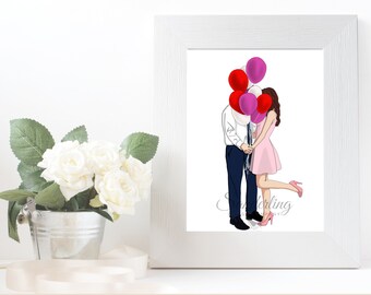 Lleno de amor- Ilustración de moda