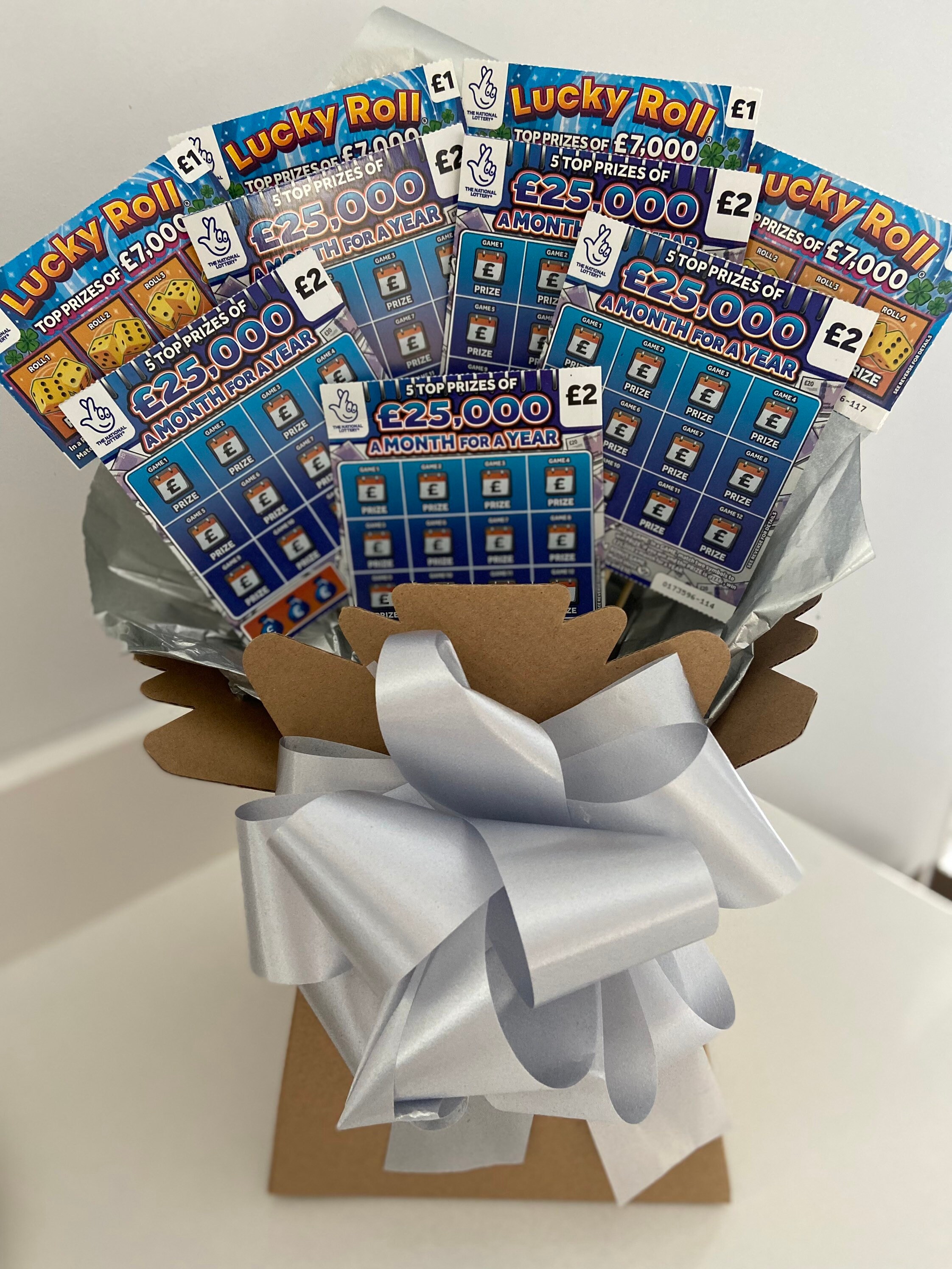 Personalised Full Scratchcard Bouquet..scratchcard Hamper Etsy