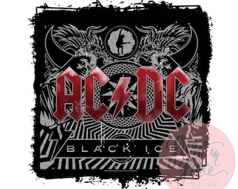 acdc achtziger Jahre Band Musik Song Sublimation png Bestseller beliebt Digital Download Design Tshirt druckfertig
