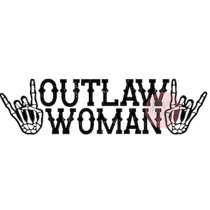 Outlaw Woman Hank Jr. Sublimation PNG Design Digital Download