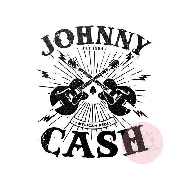 Johnny Cash Sublimation PNG Digital Download