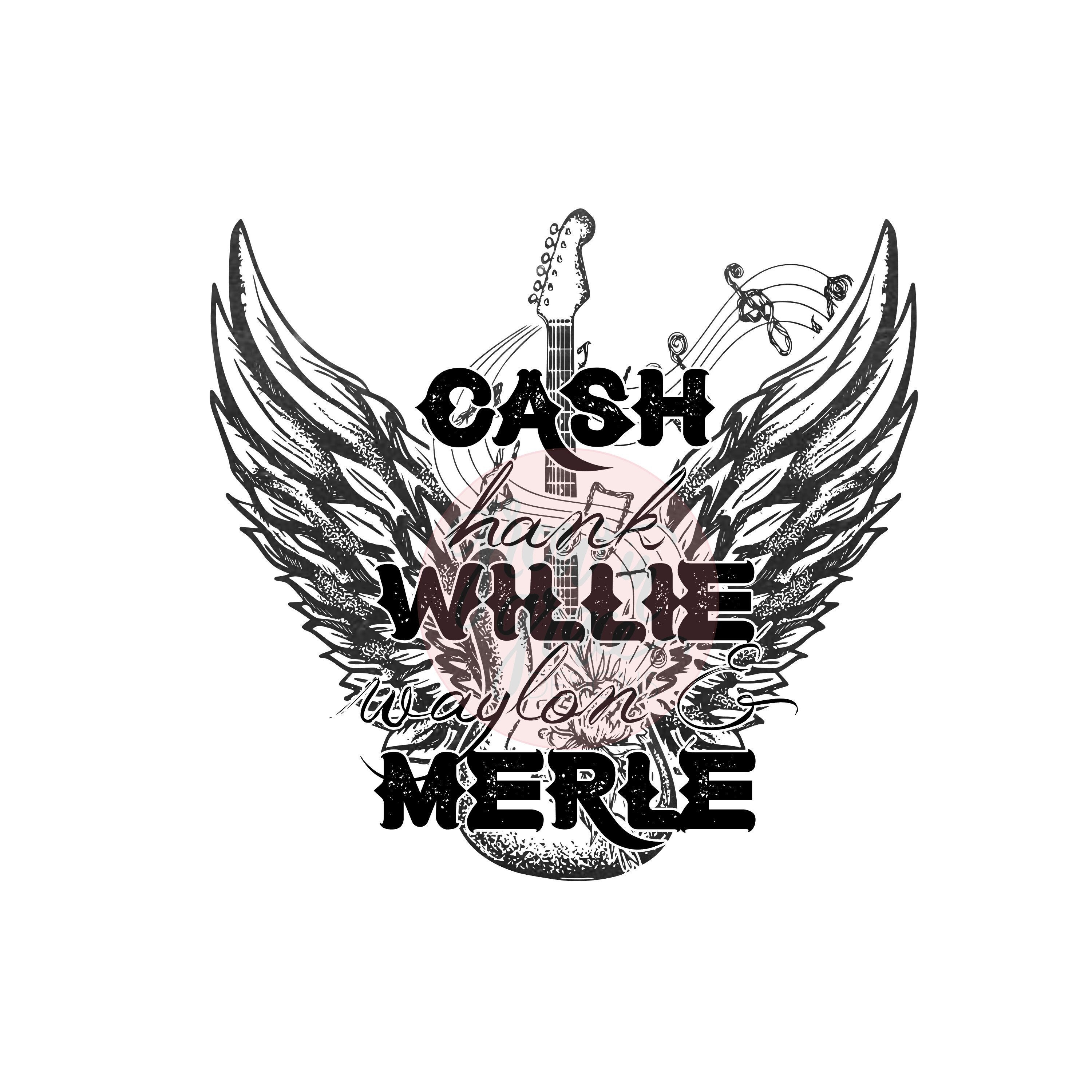 Cash Hank Willie Waylon and Merle PNG Sublimation Design Digital ...