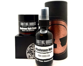 Nightly Care Duo- Mushroom-Derived Night Cream and Serum