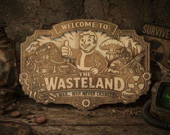 Fallout Ödland Wall Art Laser-Dateien | SVG DXF PNG (Digitaler Download)