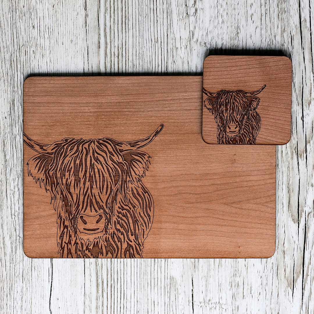 Wooden Placemats and Coasters Original Animal Engravings Etsy UK