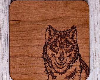 Wolf Coaster Set | Wolf Coasters and Placemats | Wolf Homeware | Wolf Gifts