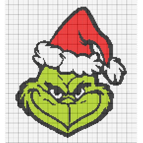 The Grinch Crochet Graph / Single Crochet Blanket Pattern With Etsy