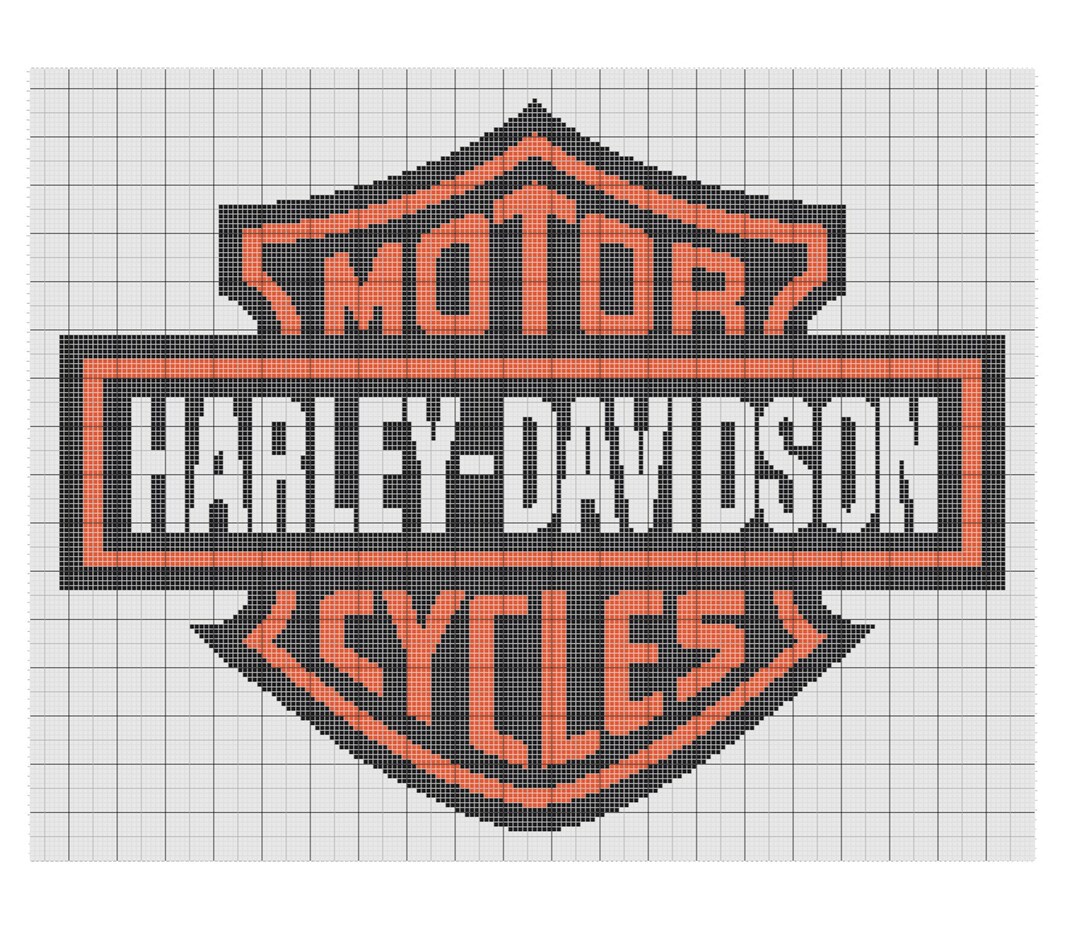 Harley Davidson Crochet Graph / Single Crochet Blanket Pattern Etsy